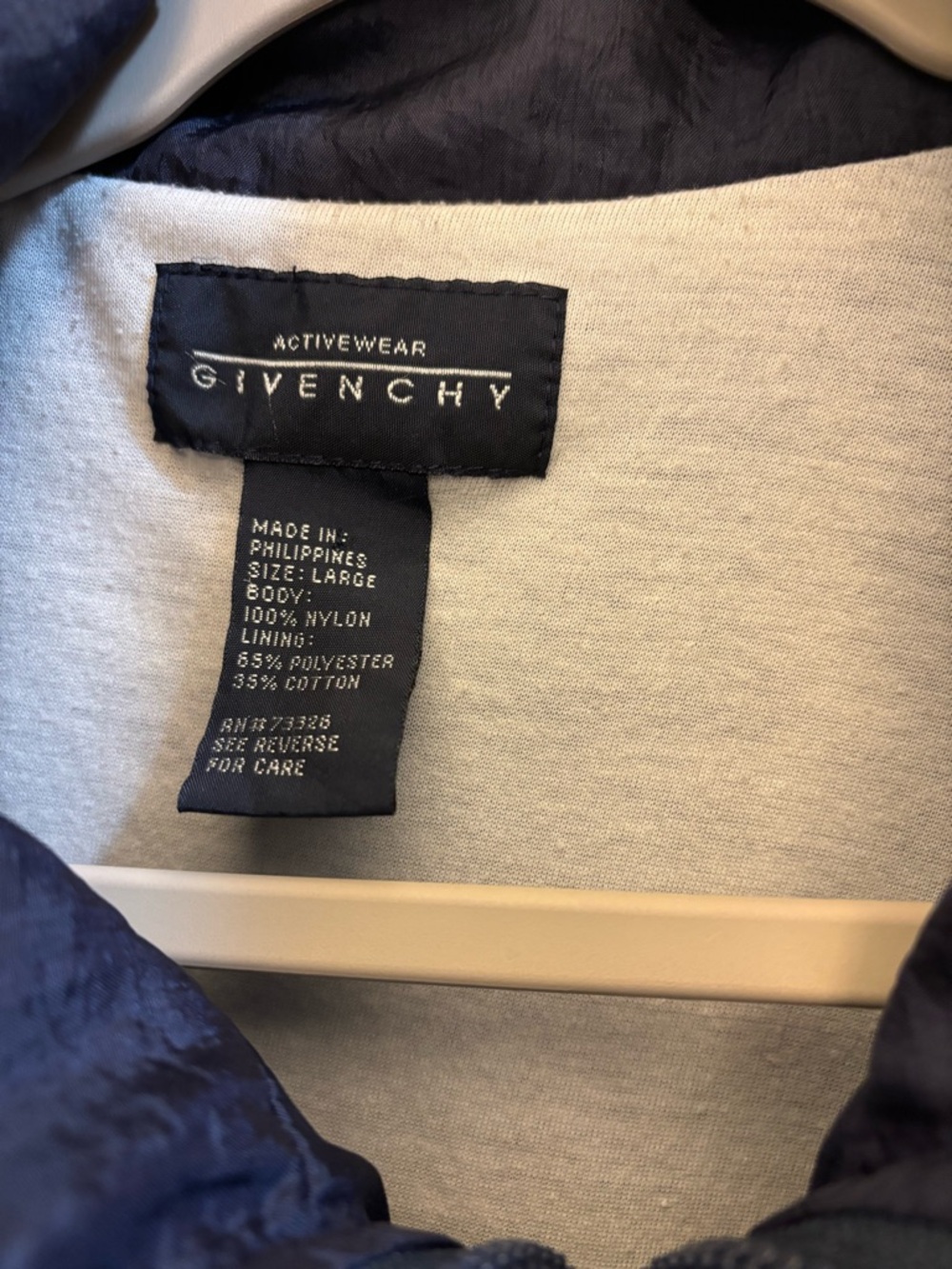 Vintage 90’s Givenchy Men's Two-Tone Blue Green Windbreaker Jacket - Picture 2 of 4